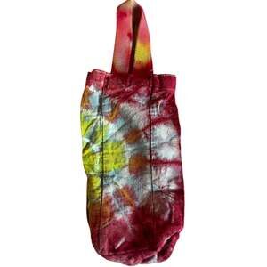 Tie Dye Canvas Bottle Holder Bag